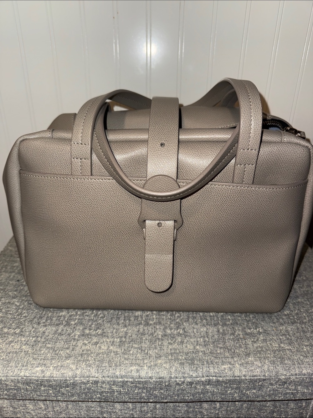 Senreve Doctor Taupe Leather Bag-Authentic